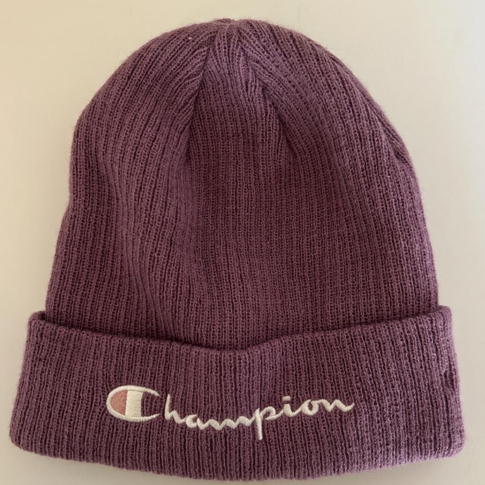 Champion Purple Knit Hat